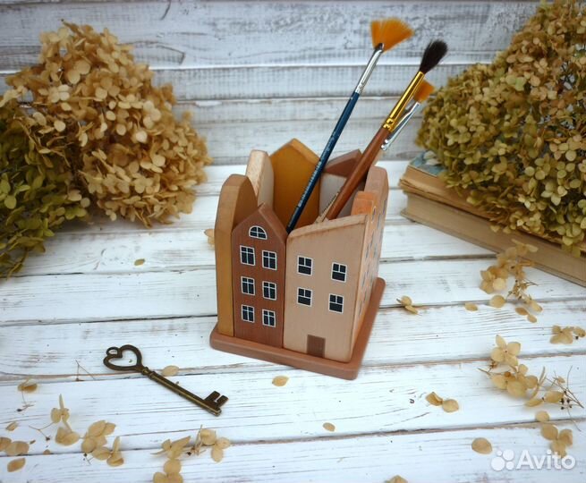 Карандашница из дерева. Органайзер настольный