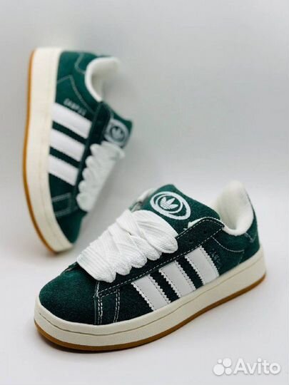 Adidas campus 00s детский зелёный разм. 34