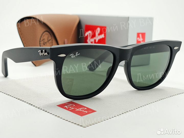 Очки Ray Ban Wayfarer 2140 Зелёное Стекло 54мм
