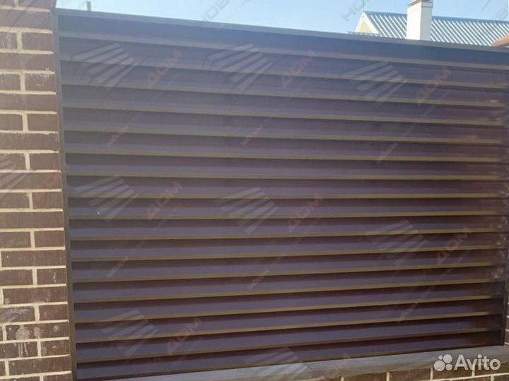 Забор жалюзи горизонтальный
