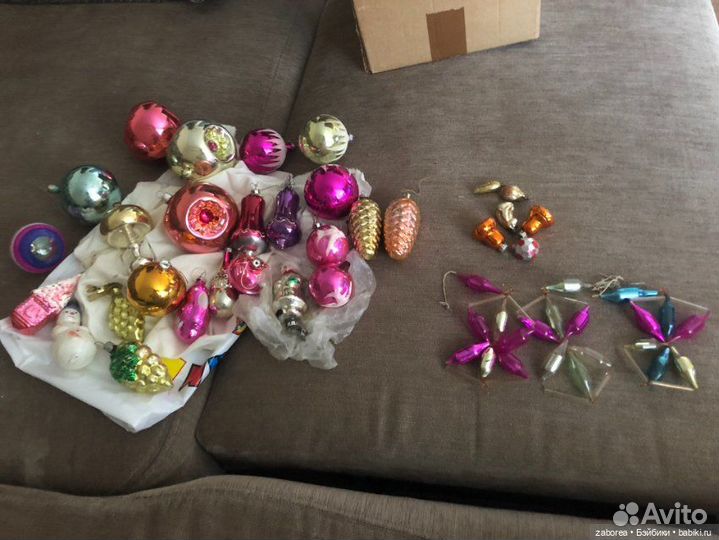 Лот стеклянных игрушек, СССР