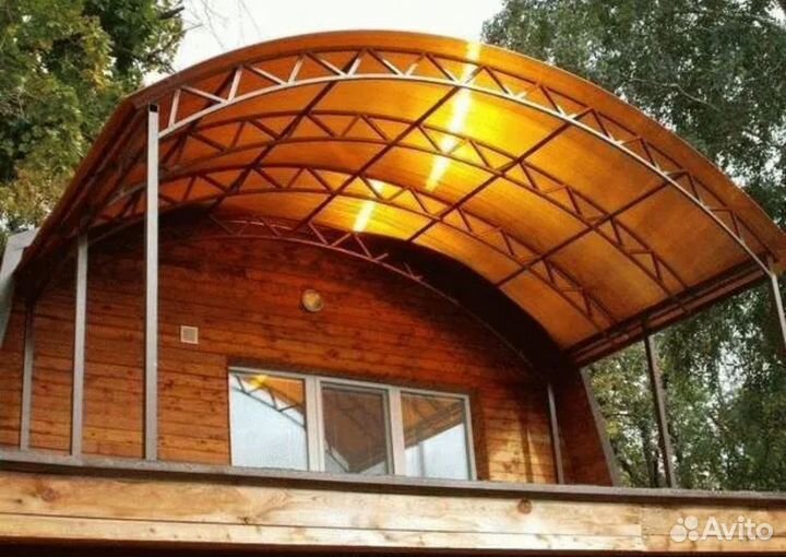 Поликарбонат 260 на 210 новый цвет янтарь