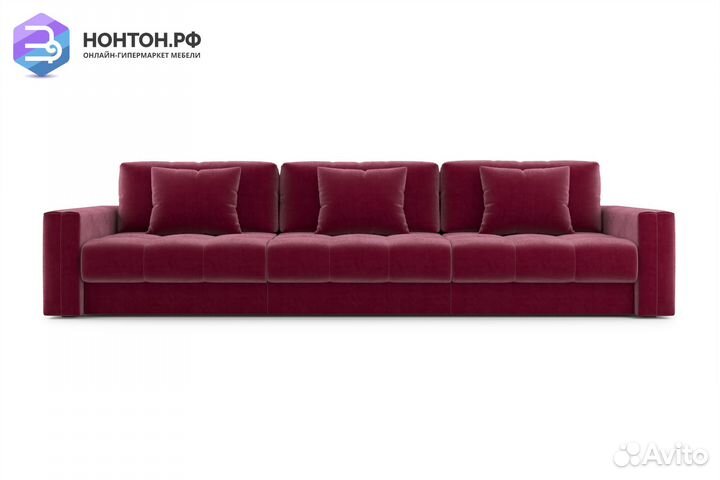 Диван тик-так Монарх 3-х местный бордовый