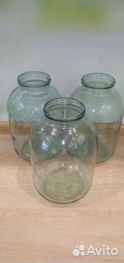 Банки трехлитровые, 20 шт., б/у