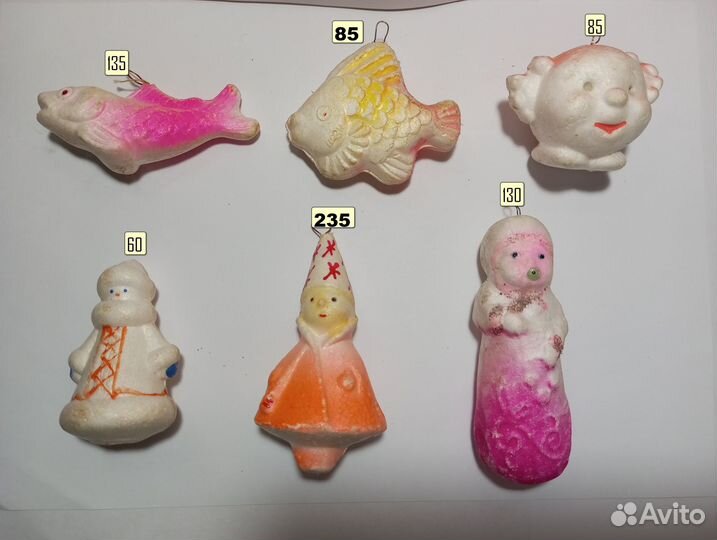 Ёлочные игрушки СССР. Пенопласт
