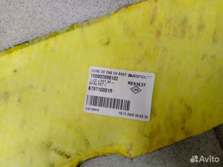 679710001R renault звукоизоляция стойки пер лев