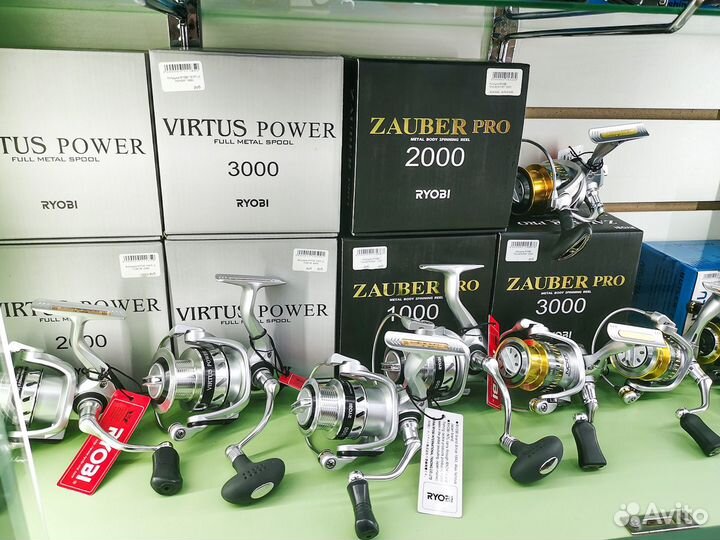 Катушки Ryobi рыболовные Excia, Zauber,Virtus и др