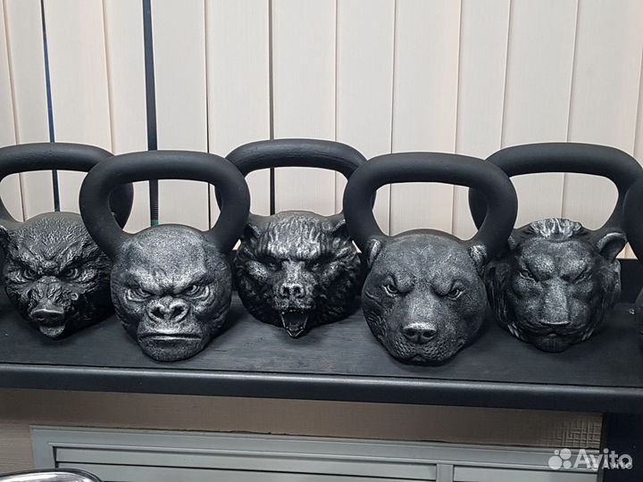 Гиря голова животных чугун новые Подарок спорт