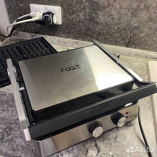 Новый гриль электрический вафельница GRA08 razz