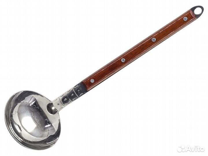 Половник с деревянной ручкой 40 см