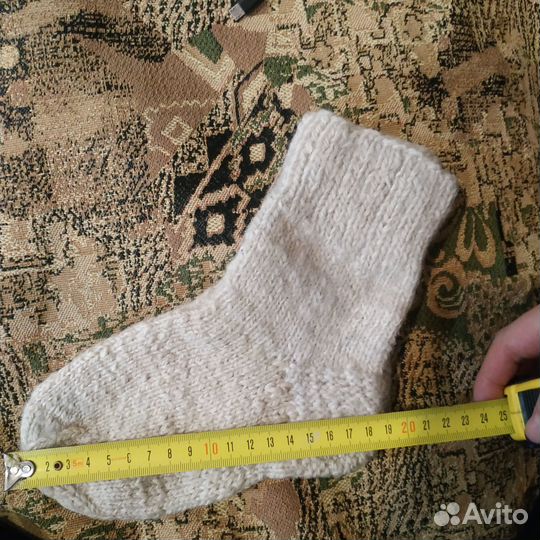 Носки ручной вязки шерстяные