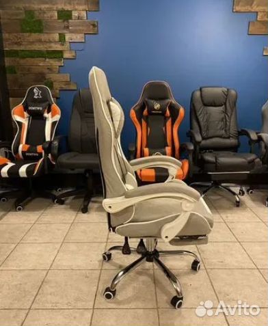 Компьютерное кресло игровое тканевое ткань