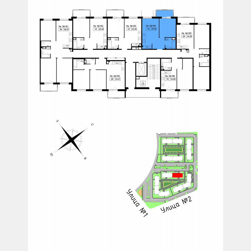 1-к. квартира, 37,8 м², 2/5 эт.