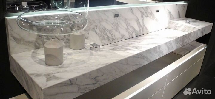 Столешницы для ванной из кварцевого агломерата