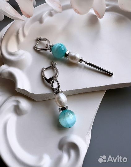 Серьги из натуральных камней