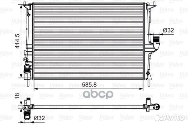 Радиатор системы охлаждения 700801 Valeo