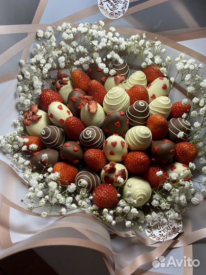 Букет из клубники в шоколаде