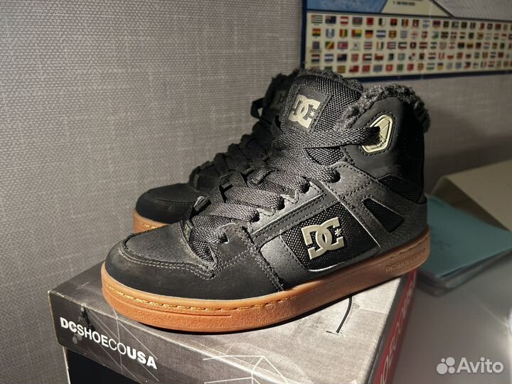 Высокие утепленные кеды DC shoes 38 размера