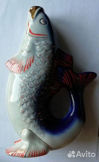 Графин, рюмки, сервиз «Семейство карпов», синий