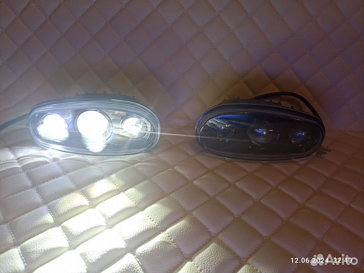 Птф фары chevrolet lanos линзы ближний/дальний LED