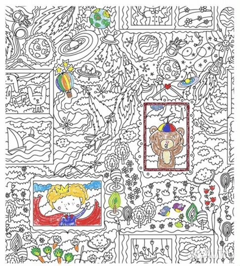 Обои-раскраска 