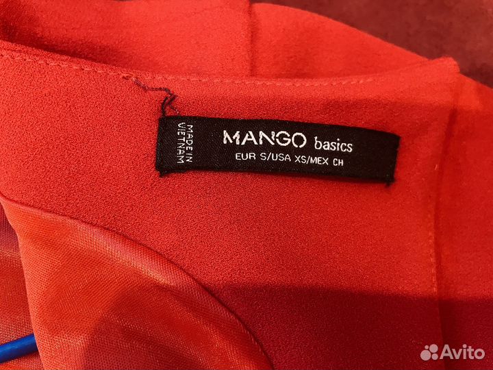 Mango платье красное 40-42 xs