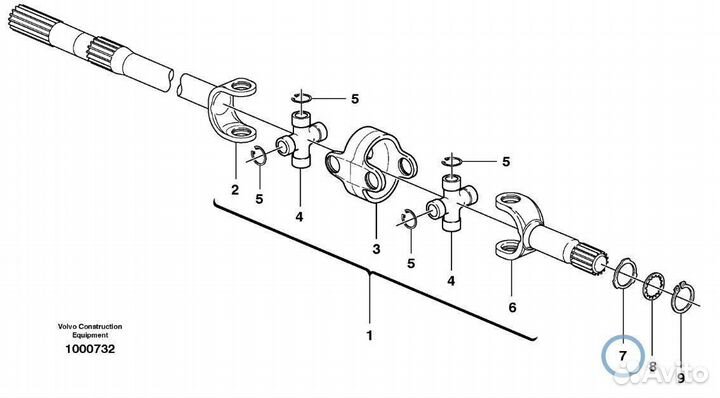 81877045 Шайба упорная полуоси экскаватор погрузчи