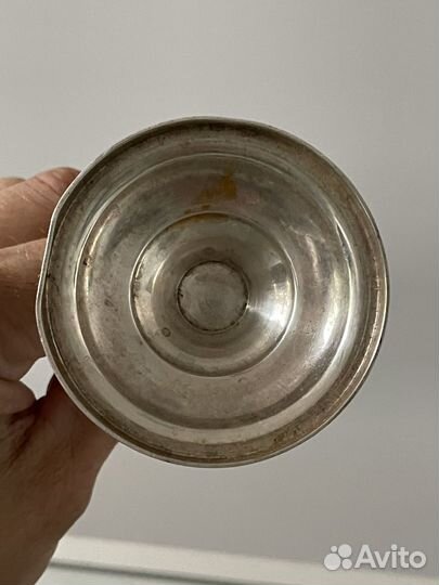 Высокий бокал для вина, серебро 875