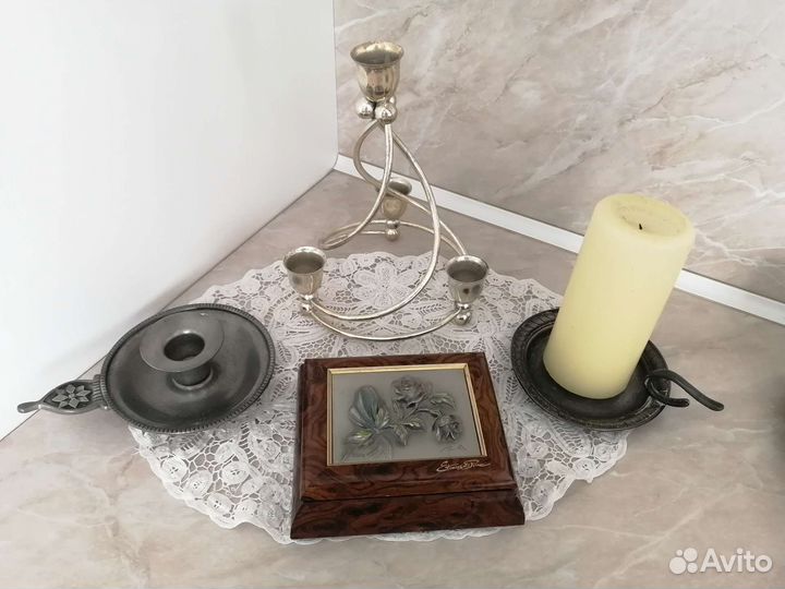 Шипцы. Подсвечник. Салфетница. Франция