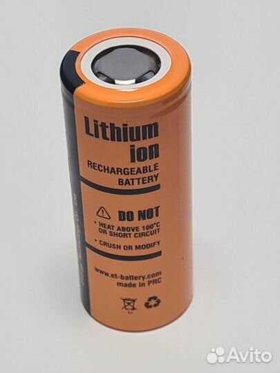 Аккумулятор ET ICR26650B (3.7В, 4500мАч, Li-Ion )