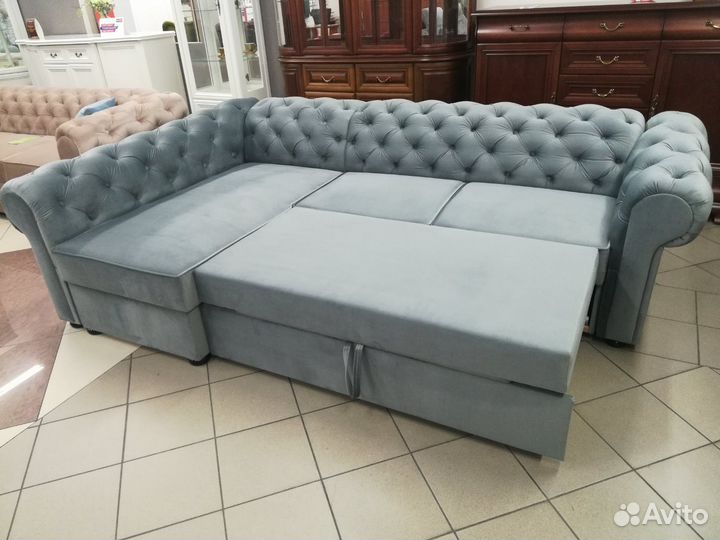 Угловой диван Валентино (278 х 173 см) серый