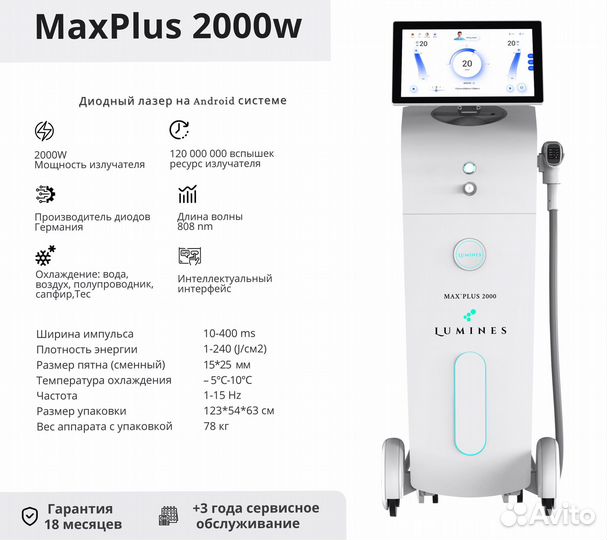 Аппарат для эпиляции Люминес’ Max’Plus 2000