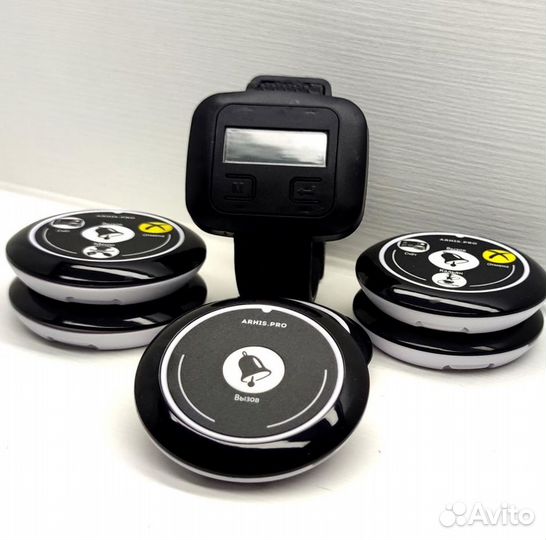 Кнопка вызова официанта модель Смайл с часами