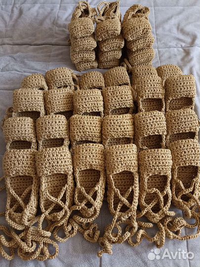 Лапти под заказ из полиэфирного шнура