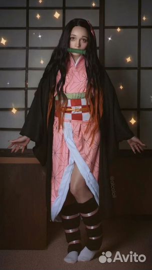 Косплей Незуко, с париком и полным комплектом