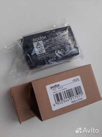 Аккумуляторная батарея godox вспышек vb26 3000mah