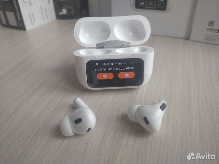 Беспроводные наушники Airpods с сенсорным экраном