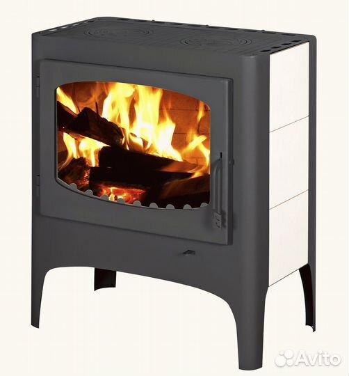 Печь-камин Бавария эко с плитой 2 комфорки