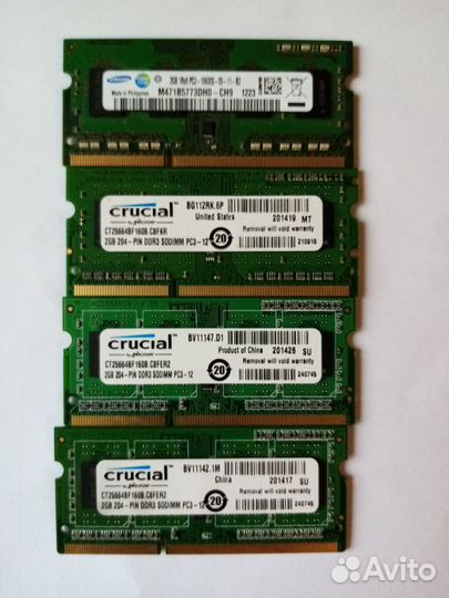 Оперативная плата ddr3 для ноутбука 2 gb