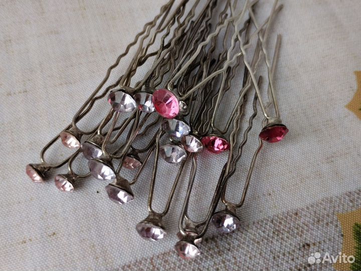 Шпильки для волос со стразами. 20шт Набором