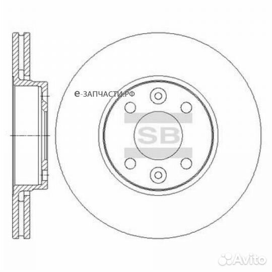 Sangsin brake SD3067 Диск торм. пер.вент.260x22 4