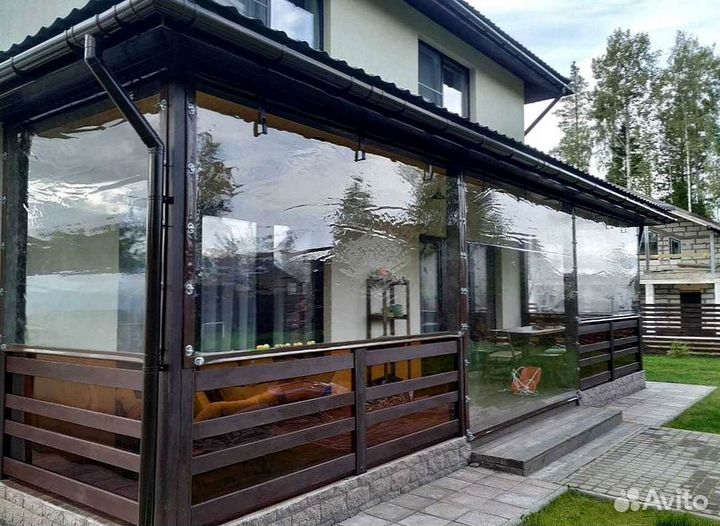 Мягкие окна, шторы для беседок, террас