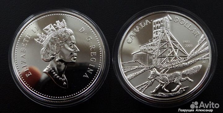 Канада 1 доллар 2003 серебро 999 комплект 2 монеты