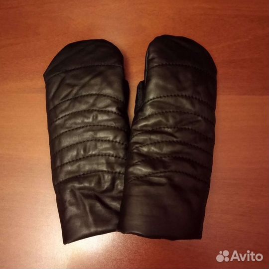 Варежки детские натуральная кожа