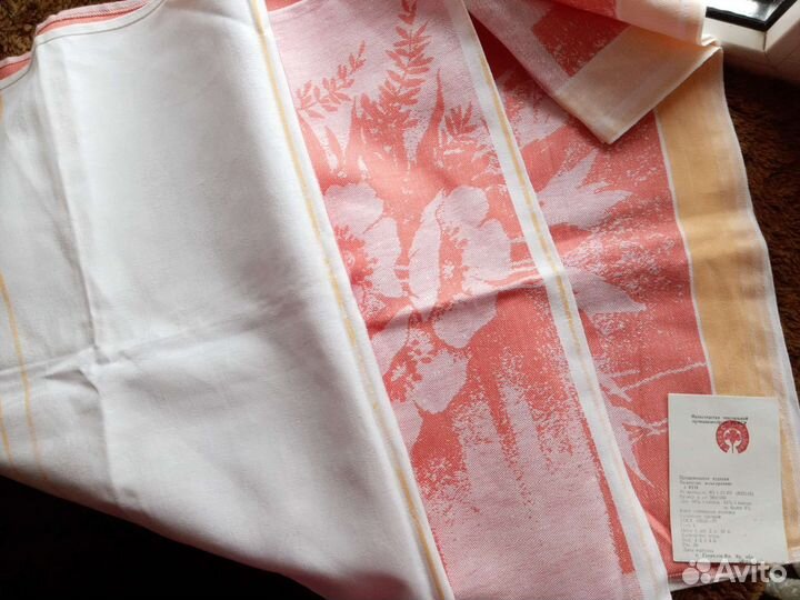 Кухонные полотенца СССР, жаккардовые, лен