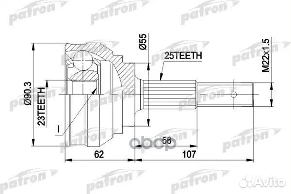 ШРУС наружн к-кт nissan: almera 1.6/2.0D 95-00