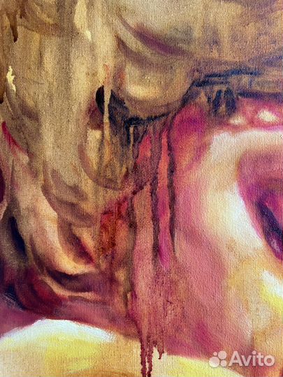 Картина маслом на холсте портрет, 35/45 см