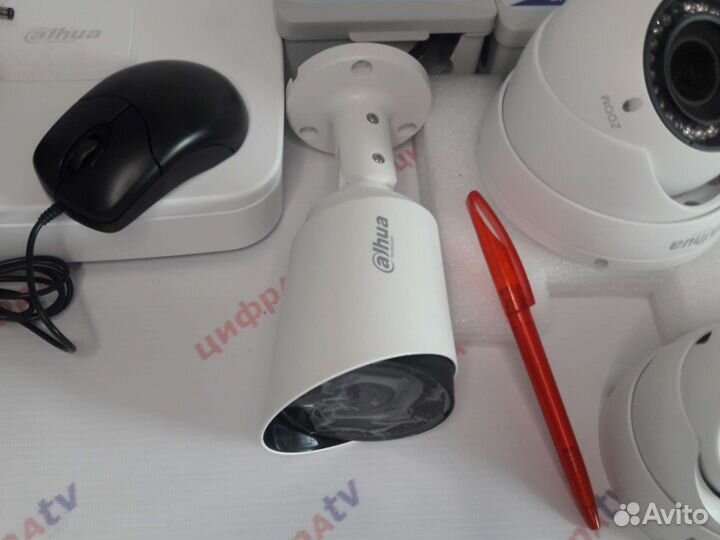 Видеонаблюдение 4Мп регистратор Dahua 8 камер