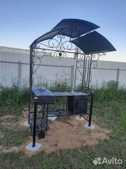 Кованый казан мангал для дачи