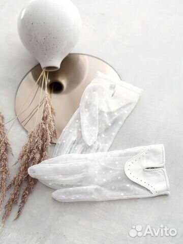 Перчатки из сетки на свадебное торжество/ лето